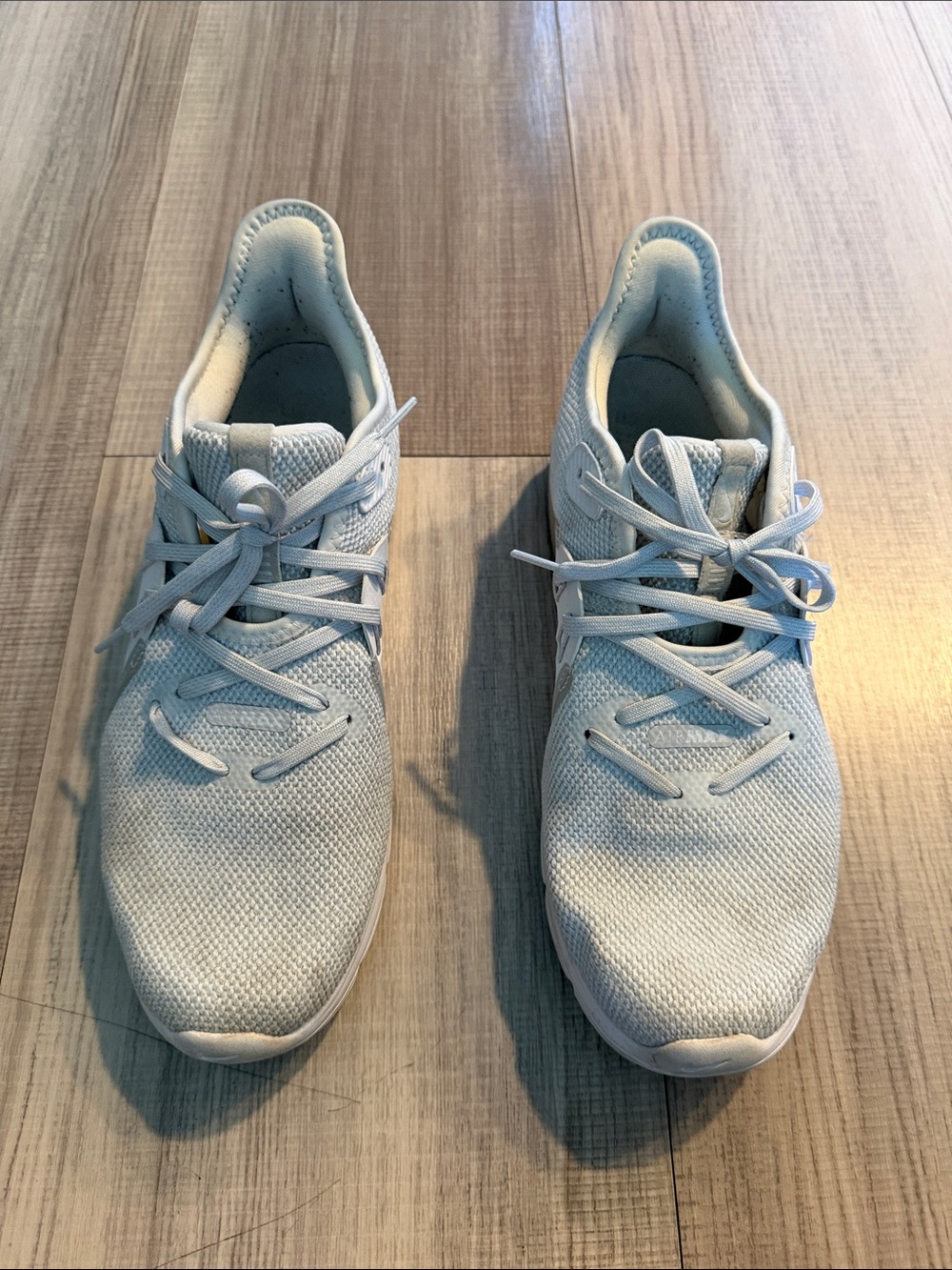 Nike Women's Light Grey Mesh Lace-Up Athletic Sneakers